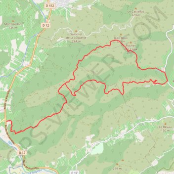 Itinéraire Massif des maures, distance, dénivelé, altitude, carte, profil, trace GPS