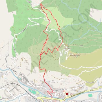 Itinéraire Descente d'Uri, distance, dénivelé, altitude, carte, profil, trace GPS