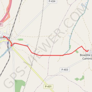 Itinéraire Castrojeriz to Frómista_2, distance, dénivelé, altitude, carte, profil, trace GPS