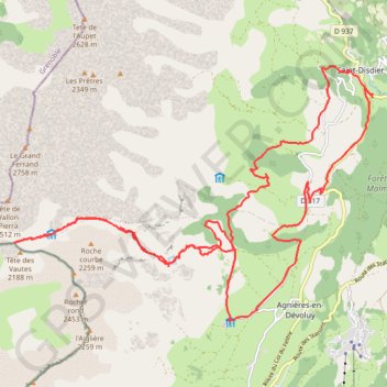 Itinéraire Col du charnier, distance, dénivelé, altitude, carte, profil, trace GPS
