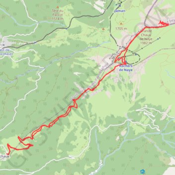 Itinéraire Rochers de Naye Depuis Sonchaux, distance, dénivelé, altitude, carte, profil, trace GPS