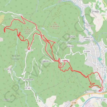 Itinéraire Lamalou les bains, distance, dénivelé, altitude, carte, profil, trace GPS