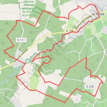 Itinéraire Rando autour de La Brède, distance, dénivelé, altitude, carte, profil, trace GPS