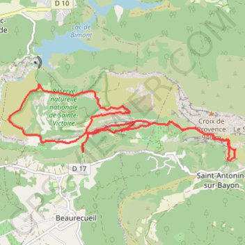 Itinéraire 33. Oppidum untinos, distance, dénivelé, altitude, carte, profil, trace GPS