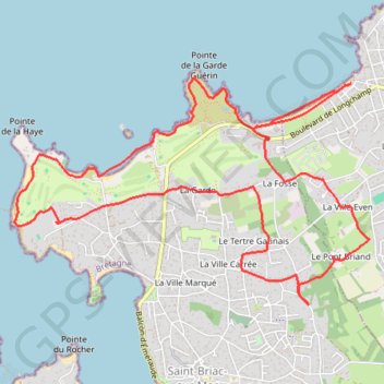 Itinéraire Circuit entre Terre & Mer Saint Lunaire 35, distance, dénivelé, altitude, carte, profil, trace GPS