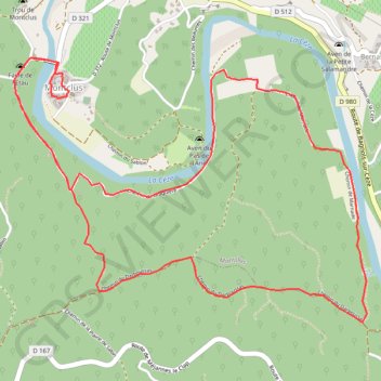 Itinéraire Autour de Montclus, distance, dénivelé, altitude, carte, profil, trace GPS