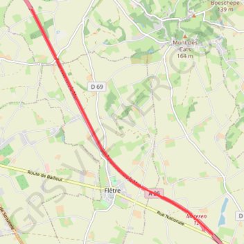 Itinéraire Godewaersvelde, distance, dénivelé, altitude, carte, profil, trace GPS