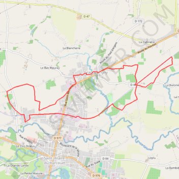 Itinéraire Boucle de Parigny, distance, dénivelé, altitude, carte, profil, trace GPS