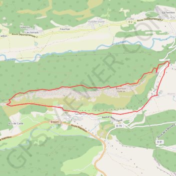 Itinéraire Baou roux, distance, dénivelé, altitude, carte, profil, trace GPS