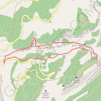 Itinéraire Les Dents de Roque Forcade, distance, dénivelé, altitude, carte, profil, trace GPS