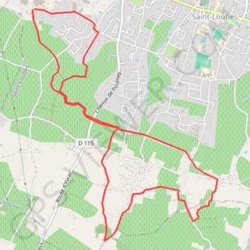 Itinéraire Saint Loubes - Les Fontaines, distance, dénivelé, altitude, carte, profil, trace GPS