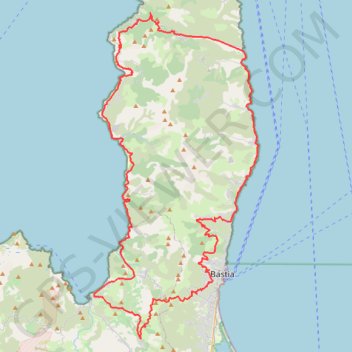 Itinéraire Corse J7 Barbières, distance, dénivelé, altitude, carte, profil, trace GPS