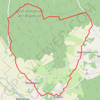 Itinéraire Autour de Vadans, distance, dénivelé, altitude, carte, profil, trace GPS