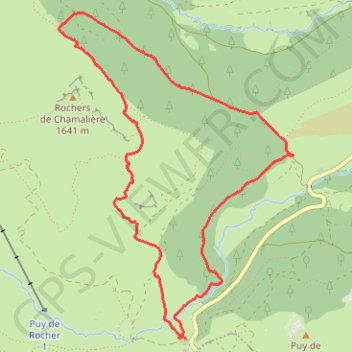 Itinéraire Cirque de Chamalière, distance, dénivelé, altitude, carte, profil, trace GPS