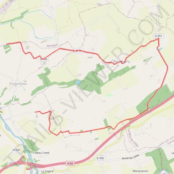Itinéraire ES 3-5 Pont-Farcy, distance, dénivelé, altitude, carte, profil, trace GPS