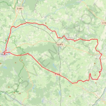Itinéraire En passant par le Couchois et Nolay, distance, dénivelé, altitude, carte, profil, trace GPS
