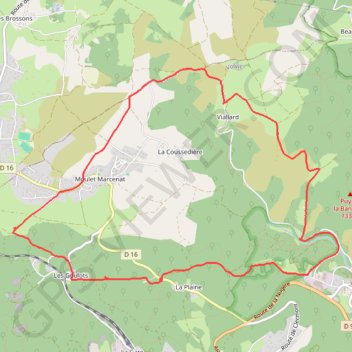 Itinéraire Les sources de Volvic, distance, dénivelé, altitude, carte, profil, trace GPS