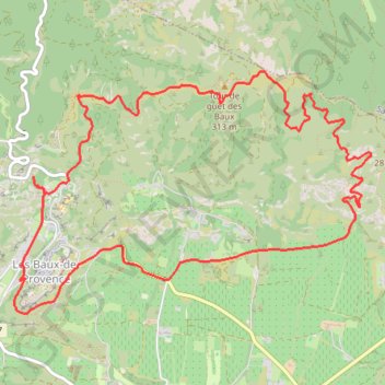 Itinéraire Circuit autour des Baux-de-Provence, distance, dénivelé, altitude, carte, profil, trace GPS