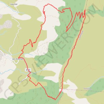 Itinéraire Boucle de la barre des Dourbes depuis les Dourbes le 12 oct. 2023 10:30:25, distance, dénivelé, altitude, carte, profil, trace GPS