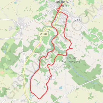 Itinéraire Corcoué sur Logne, distance, dénivelé, altitude, carte, profil, trace GPS
