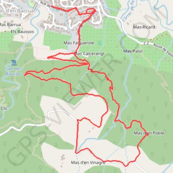 Itinéraire Céret - Mas de Falguerolles, distance, dénivelé, altitude, carte, profil, trace GPS