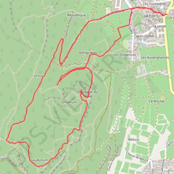 Itinéraire Le camp de César départ Orsan, distance, dénivelé, altitude, carte, profil, trace GPS