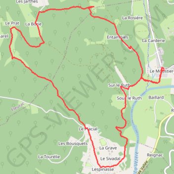 Itinéraire Le Moustier Ouest, distance, dénivelé, altitude, carte, profil, trace GPS