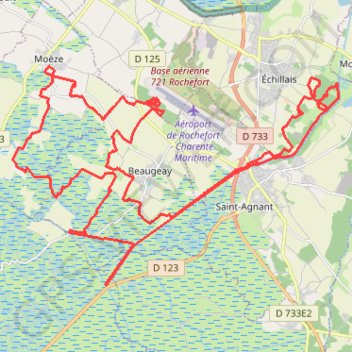 Itinéraire Randonnée Moëze, distance, dénivelé, altitude, carte, profil, trace GPS