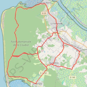 Itinéraire Etaules VTT, distance, dénivelé, altitude, carte, profil, trace GPS