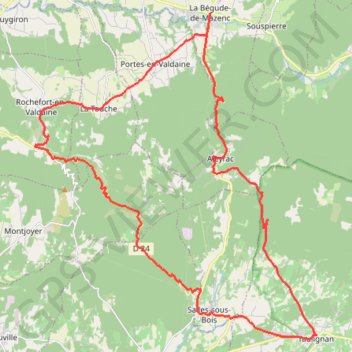 Itinéraire Boucle vers le Colombier, distance, dénivelé, altitude, carte, profil, trace GPS