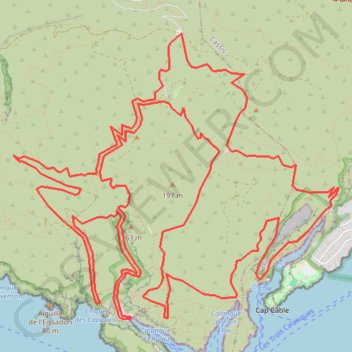 Itinéraire Gardiole - Calanques d'En-Vau, de Port-Pin et de Port-Miou, distance, dénivelé, altitude, carte, profil, trace GPS