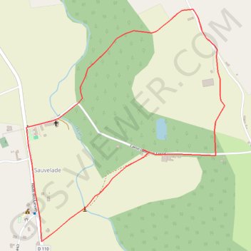 Itinéraire Sauvelade, distance, dénivelé, altitude, carte, profil, trace GPS