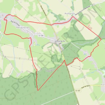 Itinéraire Circuit des Sabotiers - Mecquignies, distance, dénivelé, altitude, carte, profil, trace GPS