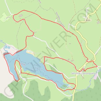 Itinéraire Circuit du lac du Tolerme - Sénaillac-Latronquière, distance, dénivelé, altitude, carte, profil, trace GPS