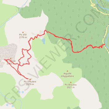 Itinéraire Pic d'Aule, distance, dénivelé, altitude, carte, profil, trace GPS