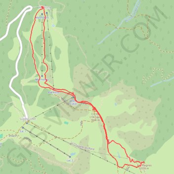 Itinéraire Collet d'Allevard - Crêtes des Plagnes, distance, dénivelé, altitude, carte, profil, trace GPS
