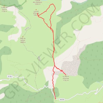 Itinéraire Le Mont, suivi du Lauvet d'Ilonse, distance, dénivelé, altitude, carte, profil, trace GPS