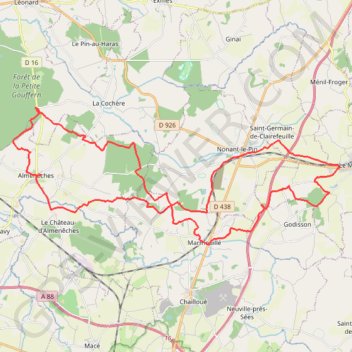 Itinéraire Rando Almenechoise, distance, dénivelé, altitude, carte, profil, trace GPS