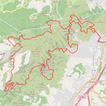 Itinéraire Trail le matin, distance, dénivelé, altitude, carte, profil, trace GPS