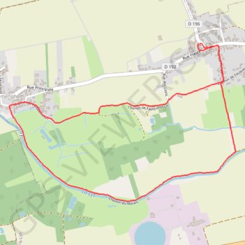 Itinéraire AIRE-SUR-LA-LYS, RINCQ, sentier du Bruveau modifié R1, distance, dénivelé, altitude, carte, profil, trace GPS