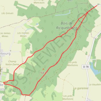 Itinéraire Circuit du Bois Village - Gury, distance, dénivelé, altitude, carte, profil, trace GPS