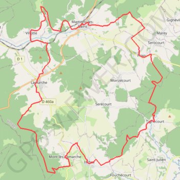 Itinéraire Isches, distance, dénivelé, altitude, carte, profil, trace GPS
