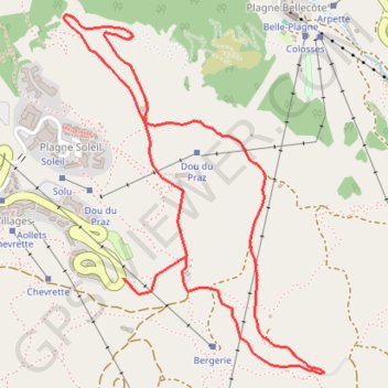 Itinéraire Le Dou du Praz, distance, dénivelé, altitude, carte, profil, trace GPS
