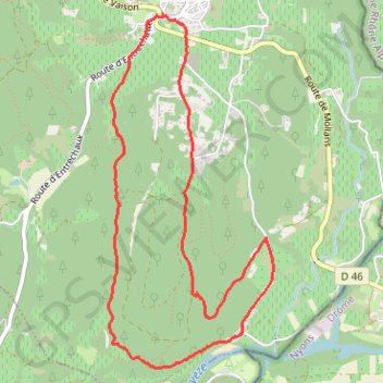 Itinéraire FAUCON les piéces par les baumettes, distance, dénivelé, altitude, carte, profil, trace GPS