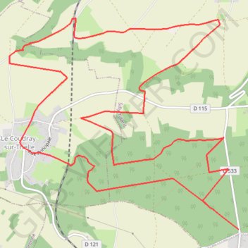 Itinéraire La Gauloisienne - Laboissière-en-Thelle, distance, dénivelé, altitude, carte, profil, trace GPS