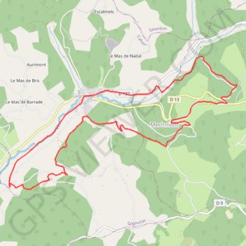 Itinéraire Gigouzac Mechmont, distance, dénivelé, altitude, carte, profil, trace GPS