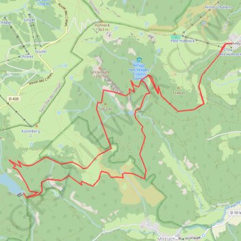 Itinéraire Lacs vosgiens, Altenweiher, distance, dénivelé, altitude, carte, profil, trace GPS