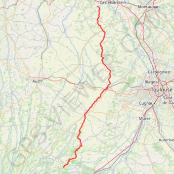 Itinéraire FDp Caumont Cassagnabere, distance, dénivelé, altitude, carte, profil, trace GPS