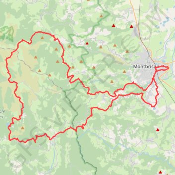 Itinéraire Descente Chalmazel - Savigneux, distance, dénivelé, altitude, carte, profil, trace GPS