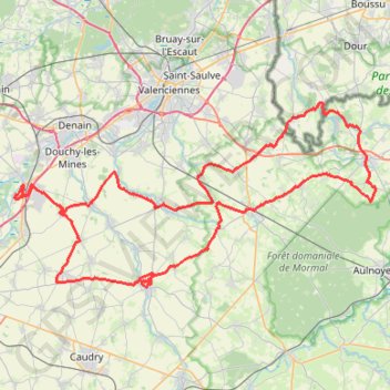Itinéraire Mecquignies, distance, dénivelé, altitude, carte, profil, trace GPS